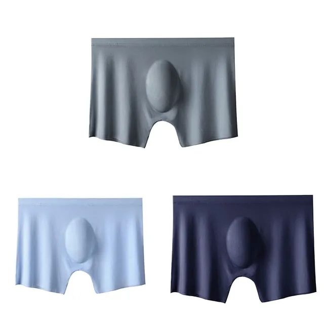 Jinquedai  3Pcs Summer Men Ice Silk Seamless Underwear Sexy Men's Boxers Shorts Male Ultra-thin Breathable Panties Boxer Briefs Underpants