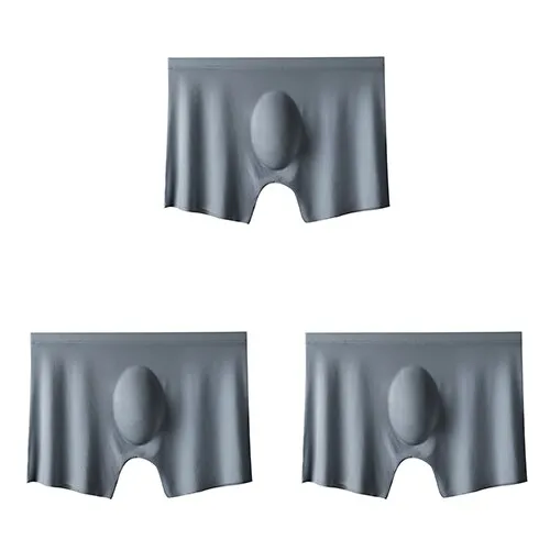 Jinquedai  3Pcs Summer Men Ice Silk Seamless Underwear Sexy Men's Boxers Shorts Male Ultra-thin Breathable Panties Boxer Briefs Underpants