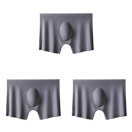 Jinquedai  3Pcs Summer Men Ice Silk Seamless Underwear Sexy Men's Boxers Shorts Male Ultra-thin Breathable Panties Boxer Briefs Underpants