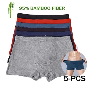 Jinquedai Fasion High Quality Bamboo Underwear Men XL XXL XXXL XXXXL 5XL 6XL 7XL Size Men Boxer Underwear Plus Size Flat Feet Panties