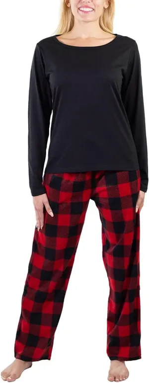 Jo & Bette Fleece Pajama Pants - Womens Pajama Sets 2 Pack Fuzzy PJ Pants Sleepwear - Flannel Pajamas Bottoms Loungewear Set