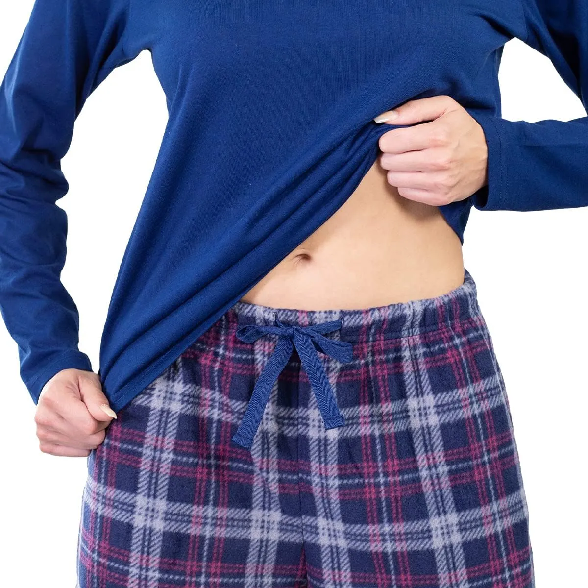Jo & Bette Fleece Pajama Pants - Womens Pajama Sets 2 Pack Fuzzy PJ Pants Sleepwear - Flannel Pajamas Bottoms Loungewear Set