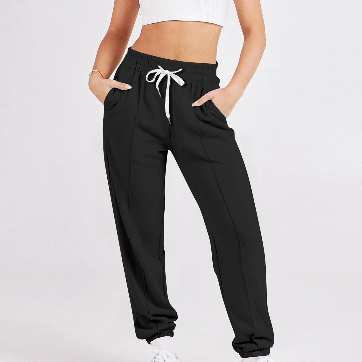 Joggers for Women Lightweight Athletic Lounge Pants for Workout, Yoga, Running Drawstring Cinch Bottom Sweatpants