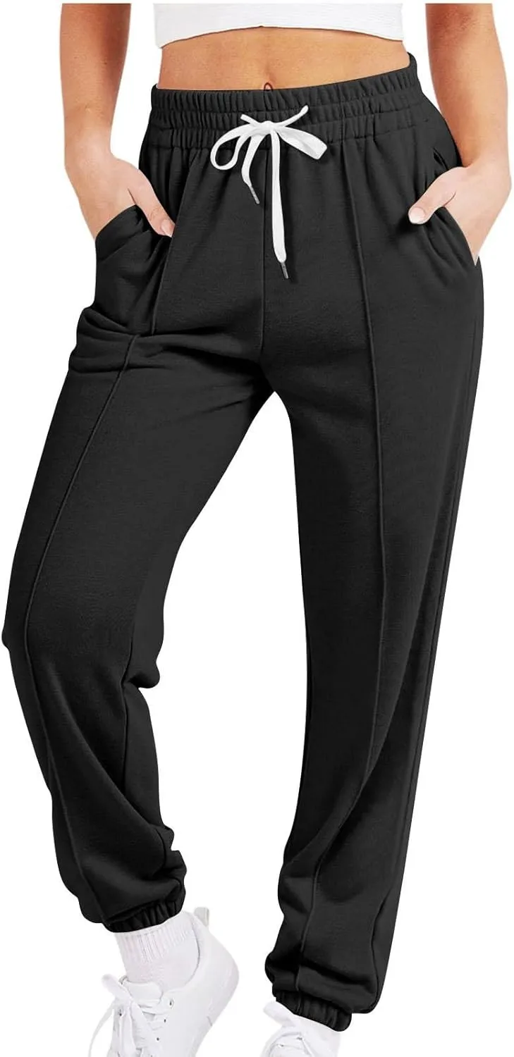 Joggers for Women Lightweight Athletic Lounge Pants for Workout, Yoga, Running Drawstring Cinch Bottom Sweatpants