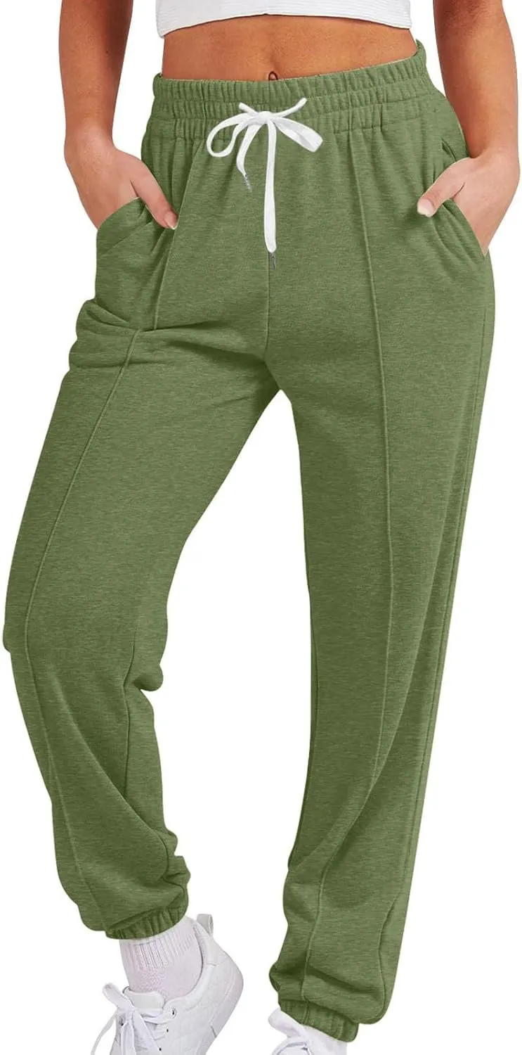 Joggers for Women Lightweight Athletic Lounge Pants for Workout, Yoga, Running Drawstring Cinch Bottom Sweatpants