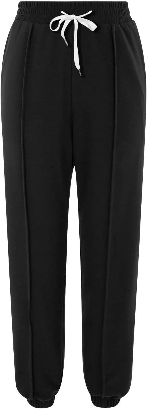 Joggers for Women Lightweight Athletic Lounge Pants for Workout, Yoga, Running Drawstring Cinch Bottom Sweatpants
