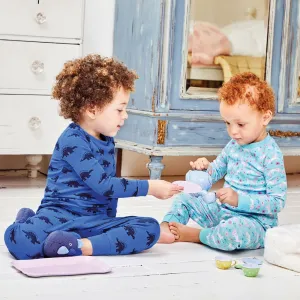 Jojo Mamann Bebe Kids' Dinosaur Snug Fit Rib Pajamas
