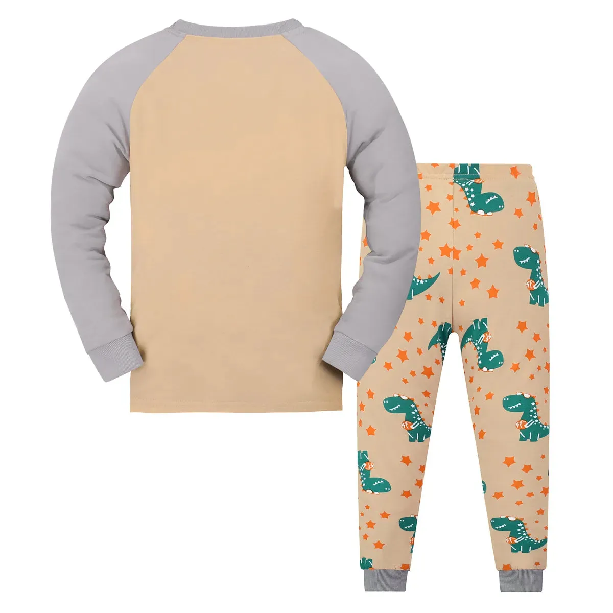 Kids Boys Cartoon Print Long Sleeves Pajamas Sets