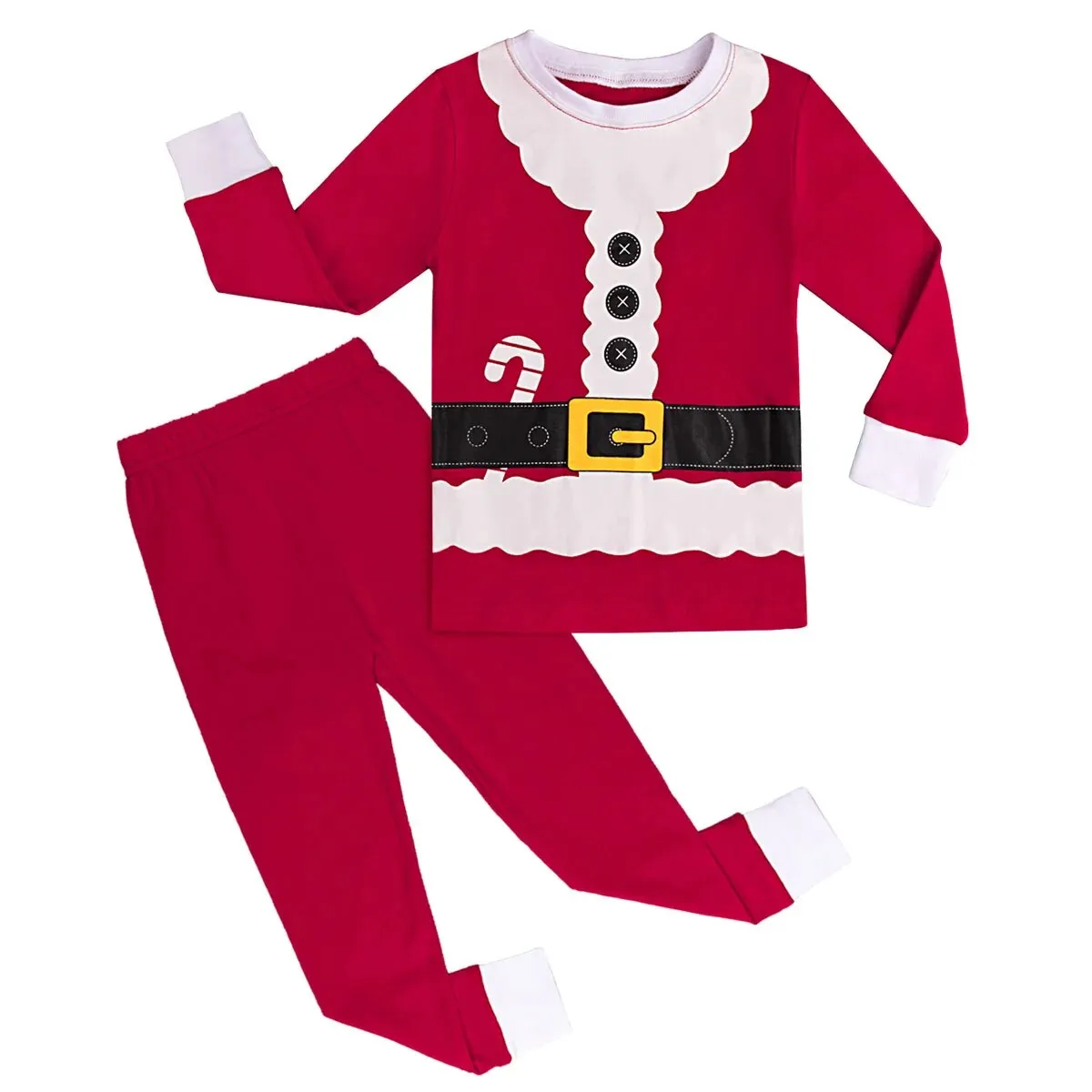 Kids Boys Girls Elk Green Red Christmas Pyjamas
