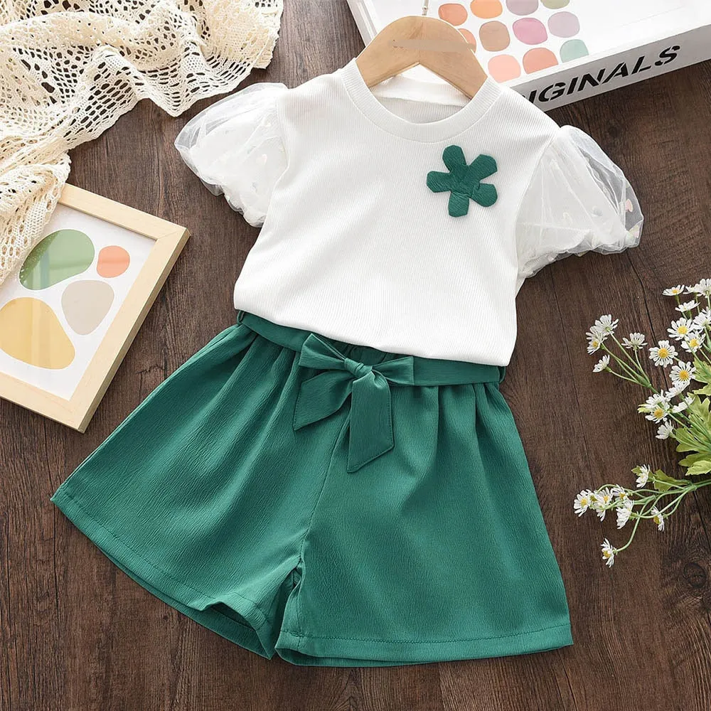 Kids Girl Casual 2Pcs Summer Clothes Set