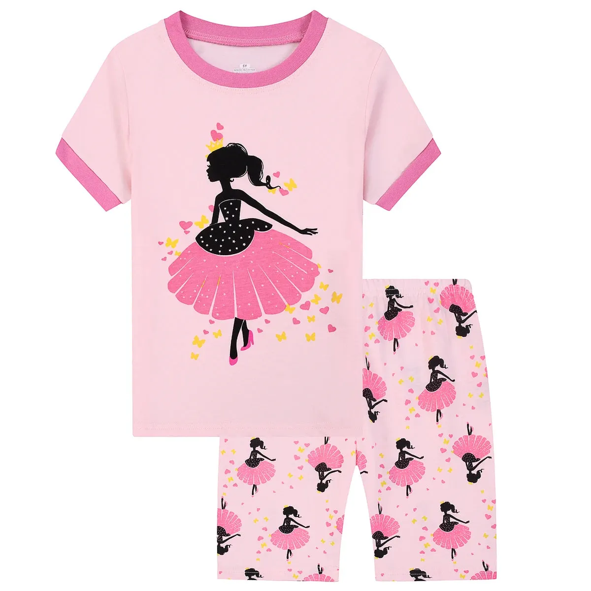 Kids Girls Cartoon Girls Print Pajamas for Summer