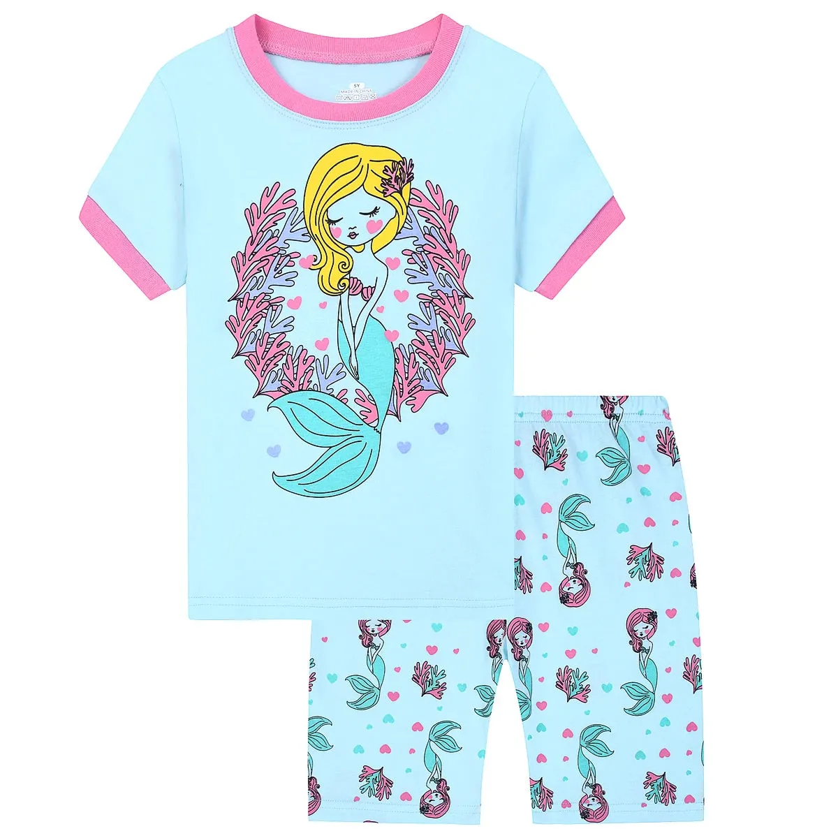 Kids Girls Cartoon Girls Print Pajamas for Summer