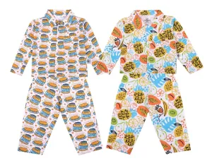 Kids Pajama Set Combo of 2 - Breakfast Club & Sweet Tropical