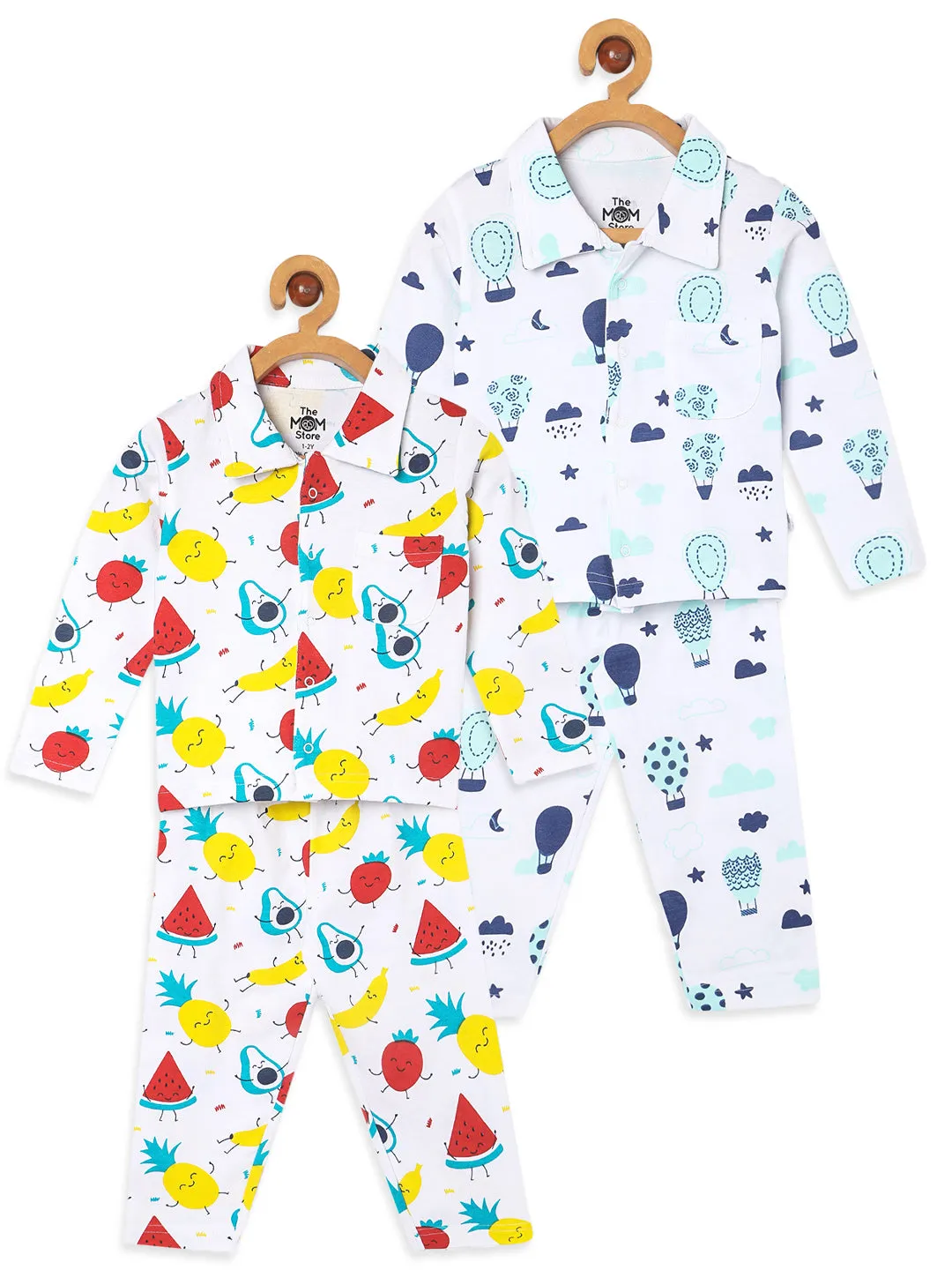 Kids Pajama Set Combo of 2- Fruity Cutie & Up in the Air