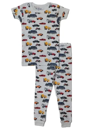 🎁Kids Short Sleeve Pajamas - Transportation