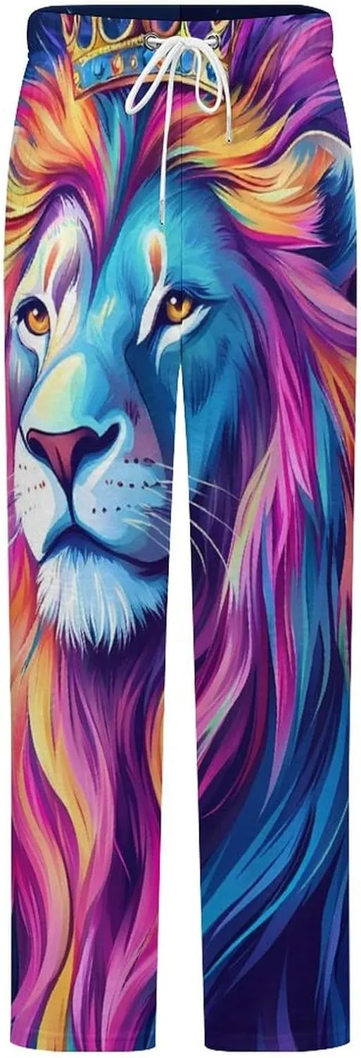 King Lion Women's Pajama Pants Fleece Warm Pj Bottoms Sleepwear Lounge Pants Loungewear