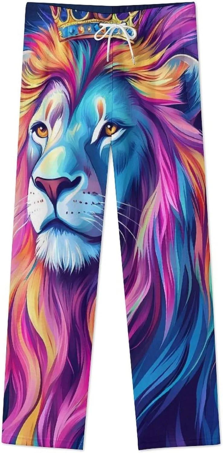 King Lion Women's Pajama Pants Fleece Warm Pj Bottoms Sleepwear Lounge Pants Loungewear