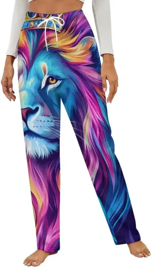 King Lion Women's Pajama Pants Fleece Warm Pj Bottoms Sleepwear Lounge Pants Loungewear