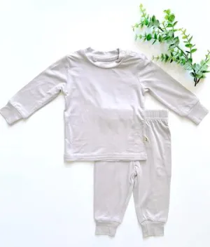 Kozi & Co Essentials Long Sleeve PJ Set - Cool Sand
