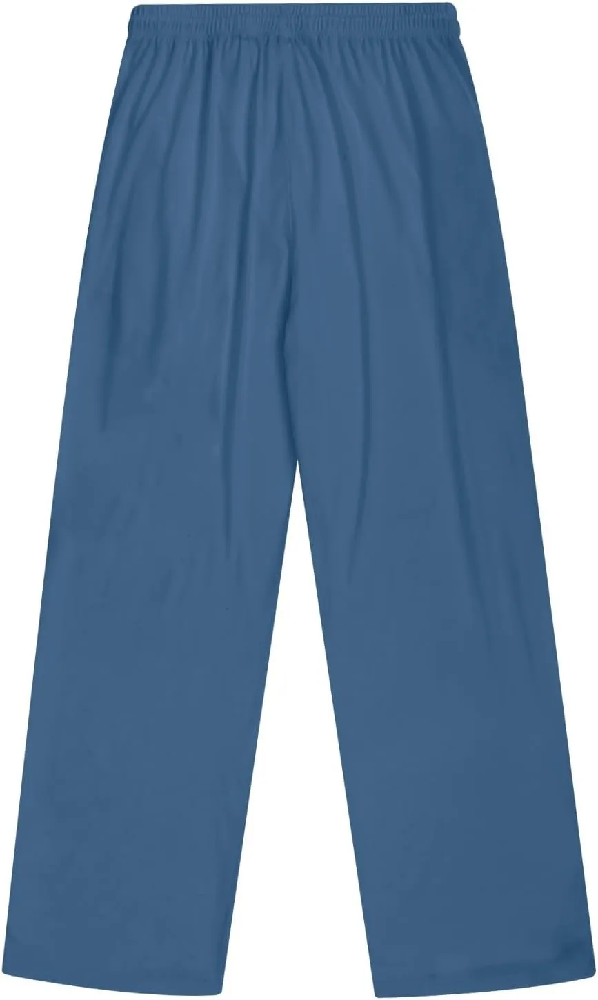 KUIOLYPOER Pajama Pants Men Solid Color Casual Baggy Sleepwear House Pjs Pants Sleep Pants Drawstring Pockets Pajama Pants