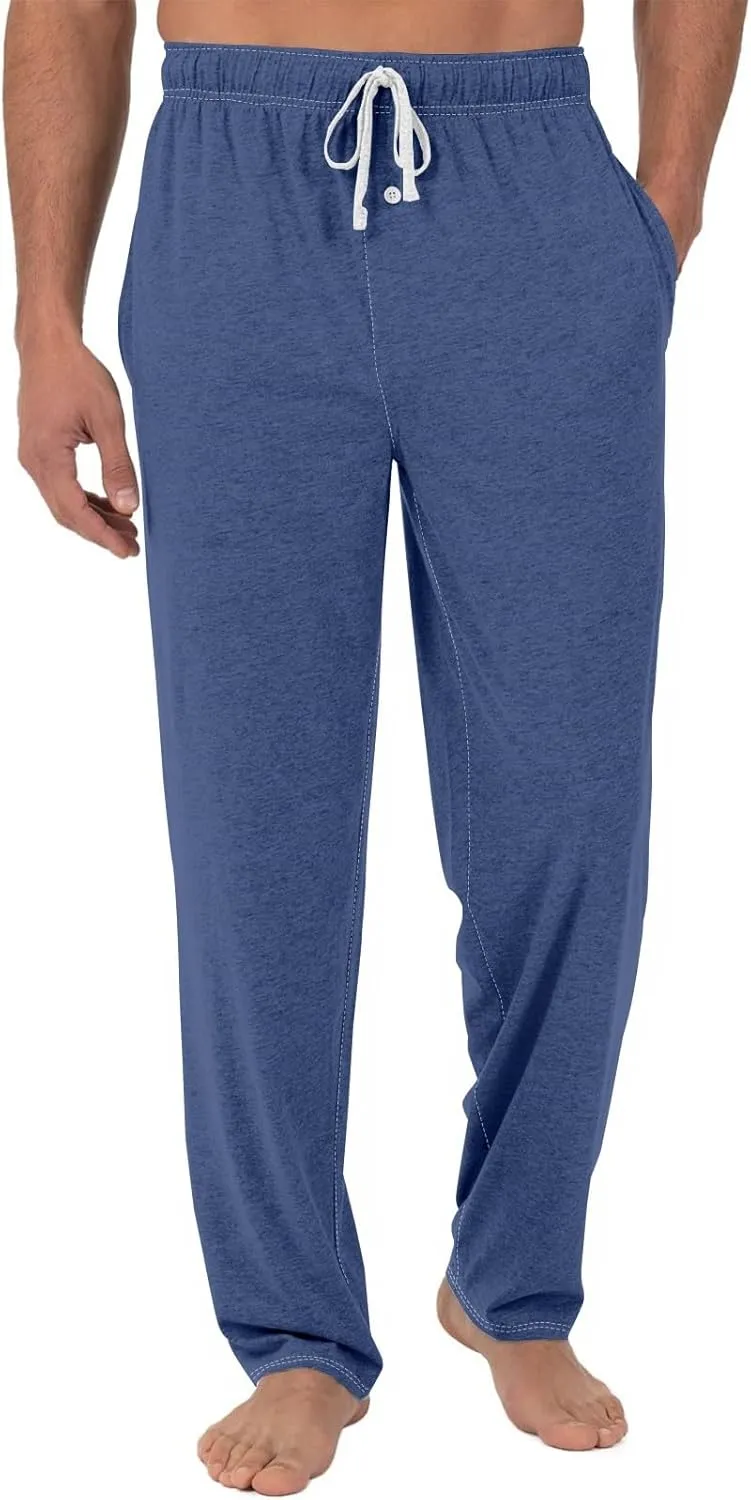 KUIOLYPOER Pajama Pants Men Solid Color Drawstring Tall Lounge Pants with Pockets Loose Fall and Winter Home Sleep Pant