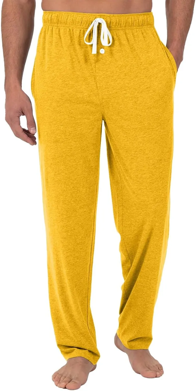 KUIOLYPOER Pajama Pants Men Solid Lounge Pajama Bottoms with Pockets Sleepwear PJ Pants Drawstring Elastic Pajama Pants