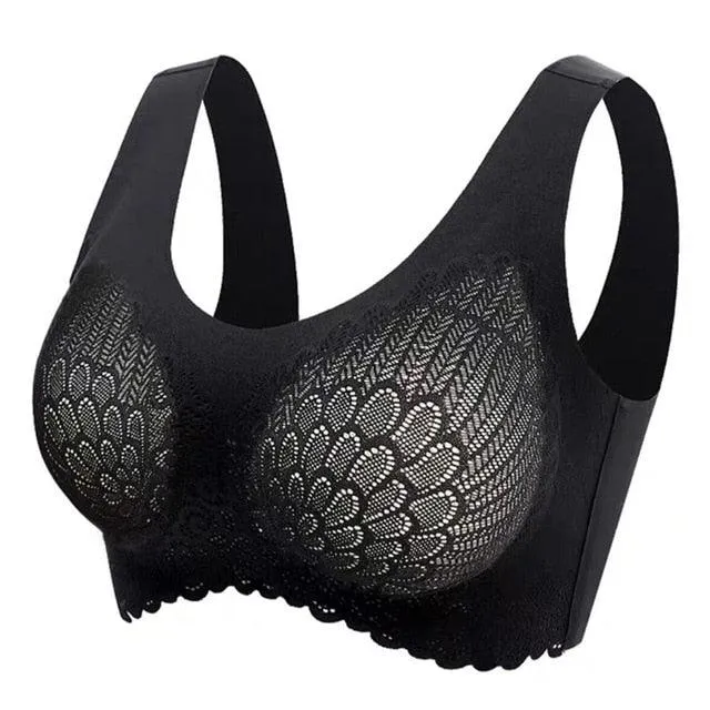 Lace Brassiere Push Up Bralette With Pad Vest Top Bra