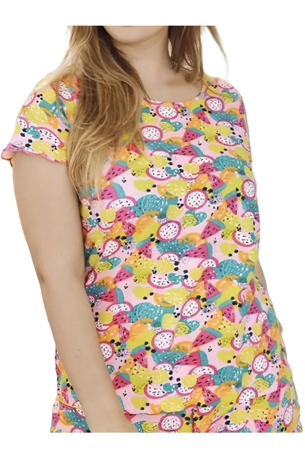 Ladies Fruit Print Pyjama Short Set
