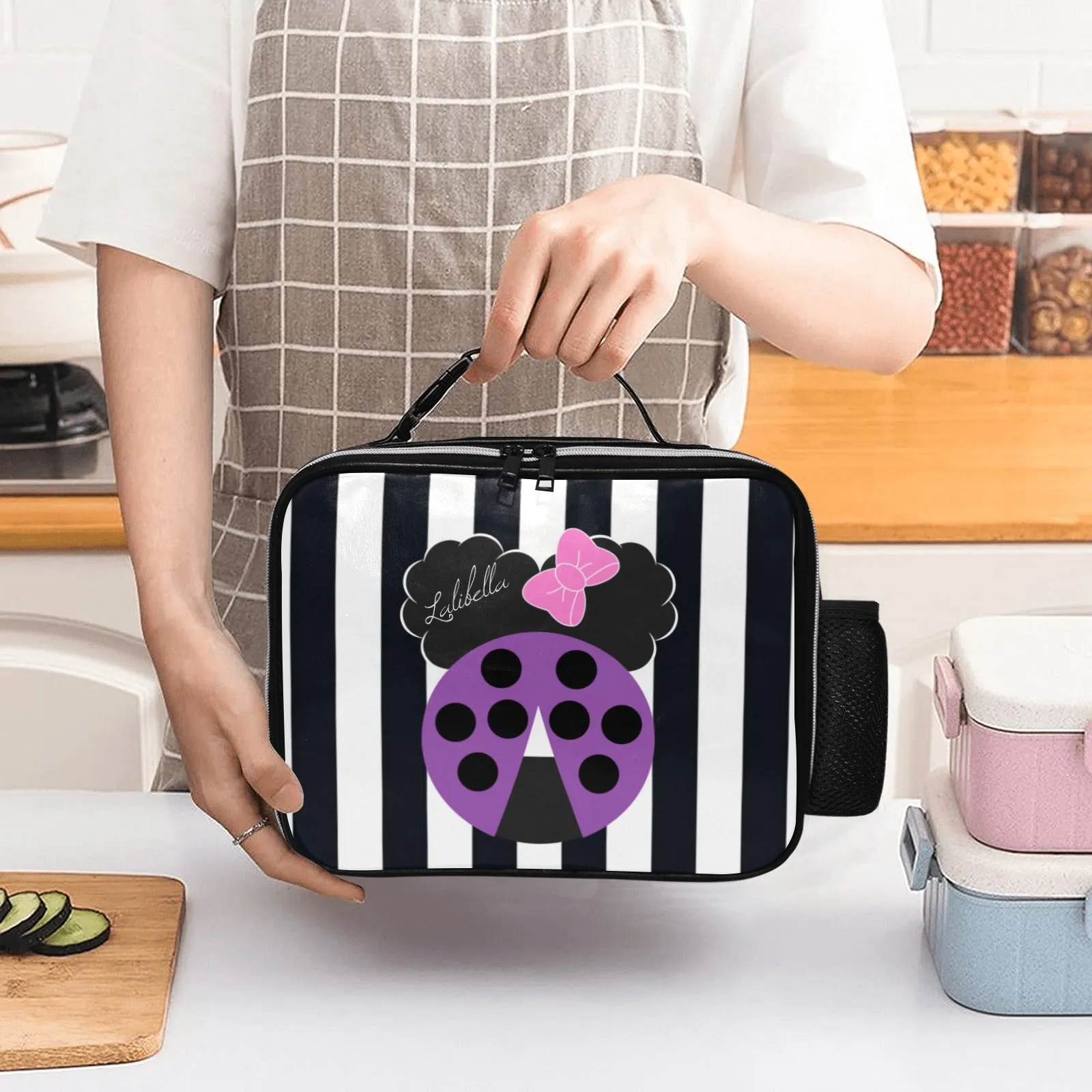 Lalibella Logo Lunch Kit PU Leather Lunch Bag (Model 1723)
