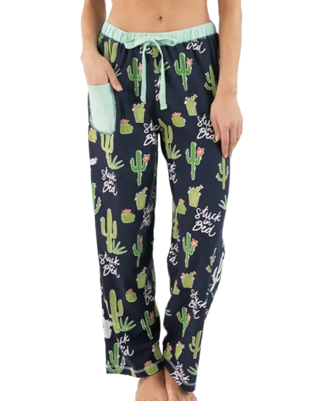 Lazy One Women's Blue Stuck in Bed Regular Pj Set