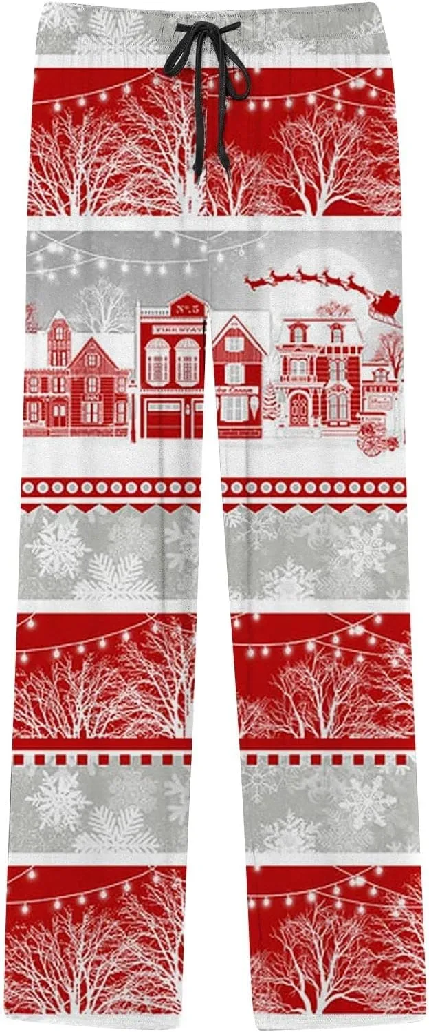 LCMTWX Mens Christmas Pajamas Pants Pajama Pants with Drawstring and Pockets Men Pajama Pants Funny Christmas Pajamas