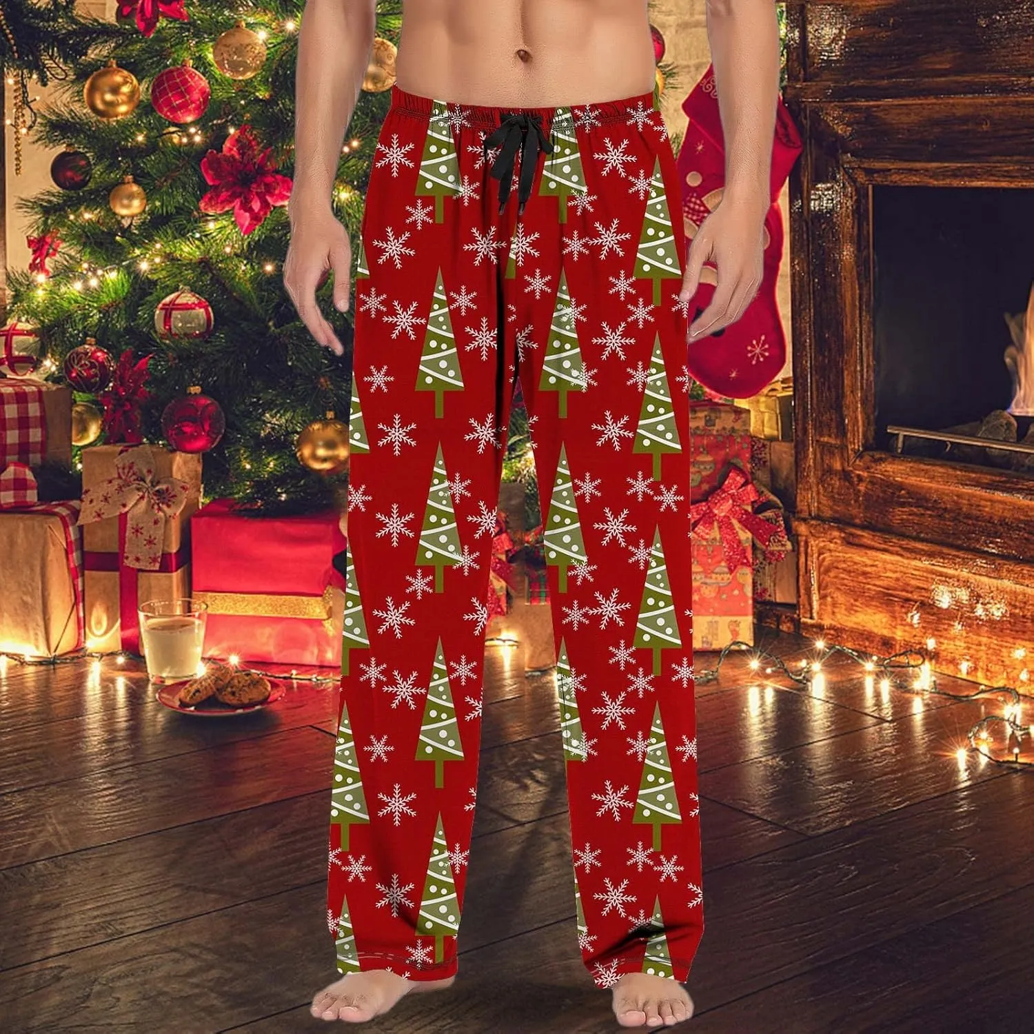 LCMTWX Mens Christmas Pajamas Pants Pajama Pants with Drawstring and Pockets Men Pajama Pants Funny Christmas Pajamas