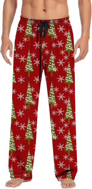 LCMTWX Mens Christmas Pajamas Pants Pajama Pants with Drawstring and Pockets Men Pajama Pants Funny Christmas Pajamas