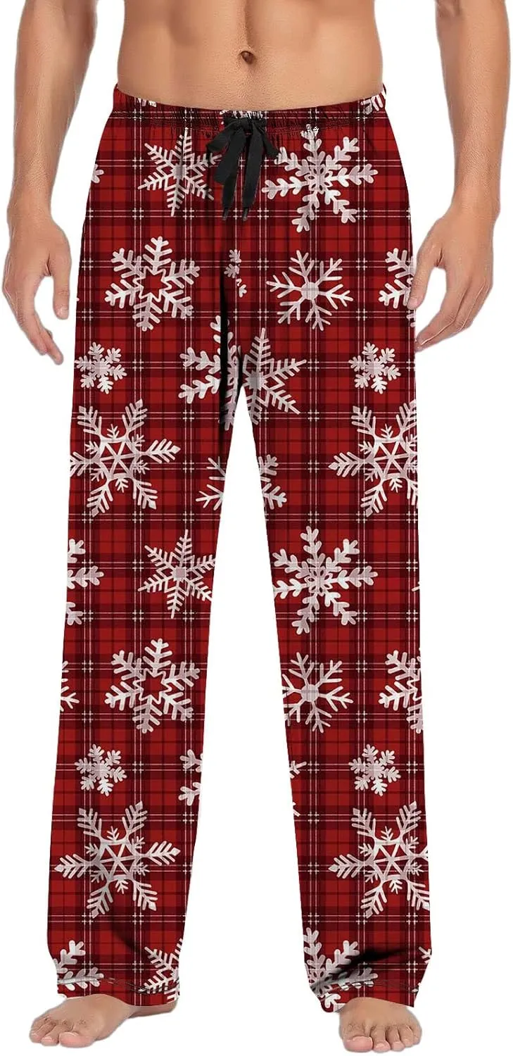 LCMTWX Men's Pajama Pants Casual Pajama Pants with Drawstring and Pockets Matching Christmas Pajamas Halloween Pajama Pants