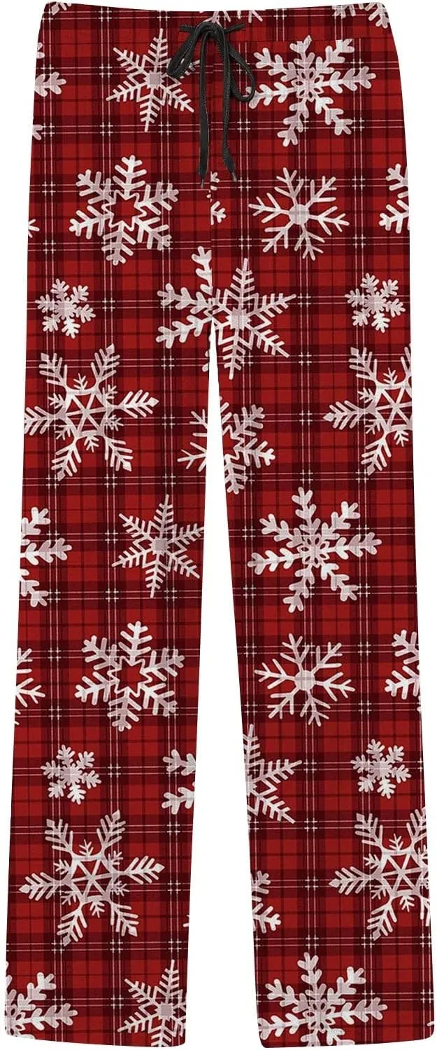 LCMTWX Men's Pajama Pants Casual Pajama Pants with Drawstring and Pockets Matching Christmas Pajamas Halloween Pajama Pants