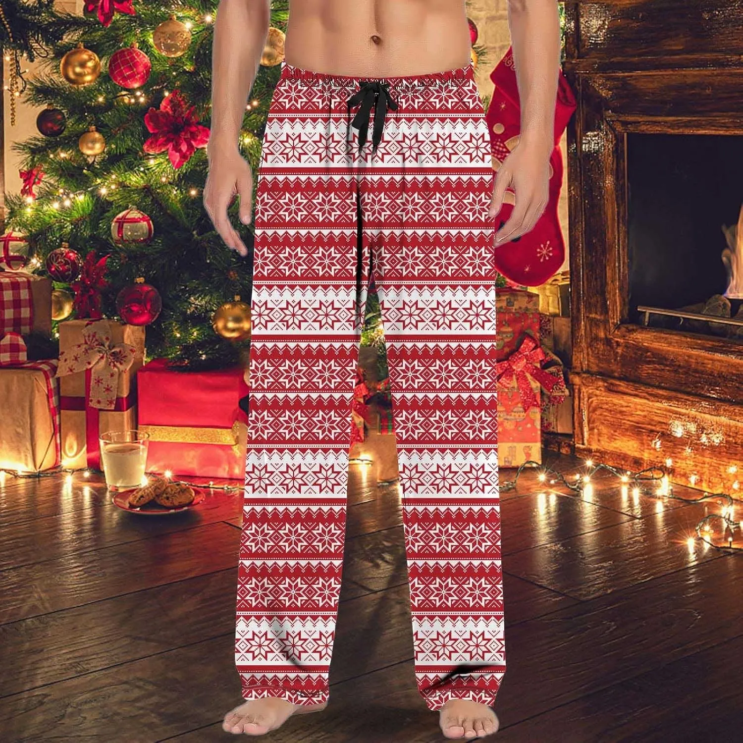 LCMTWX Mens Pajama Pants Pants Pajama Pants with Drawstring and Pockets Pajamas for Men Mens Sweatpants Men's Athletic