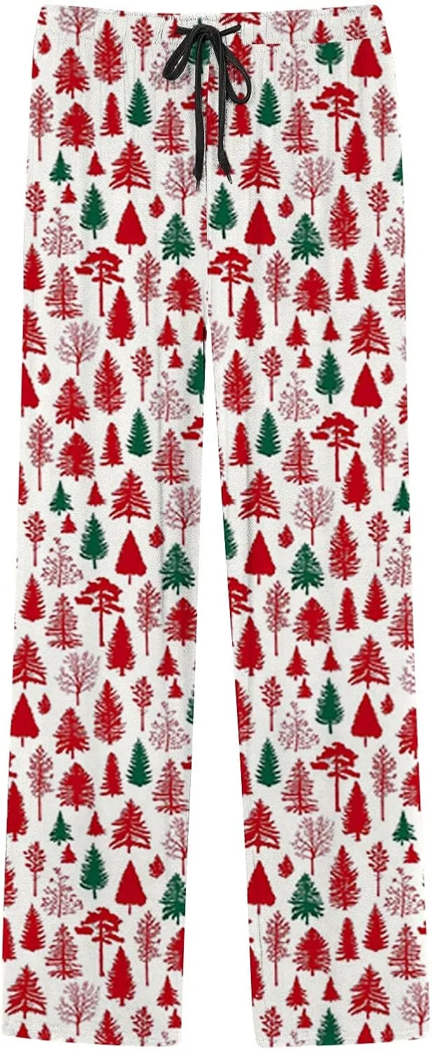 LCMTWX Mens Sleep Pants Casual Pants Pajama Pants with Drawstring and Pockets Unisex Sleepwear Bottom Men's Athletic Pants