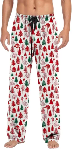 LCMTWX Mens Sleep Pants Casual Pants Pajama Pants with Drawstring and Pockets Unisex Sleepwear Bottom Men's Athletic Pants