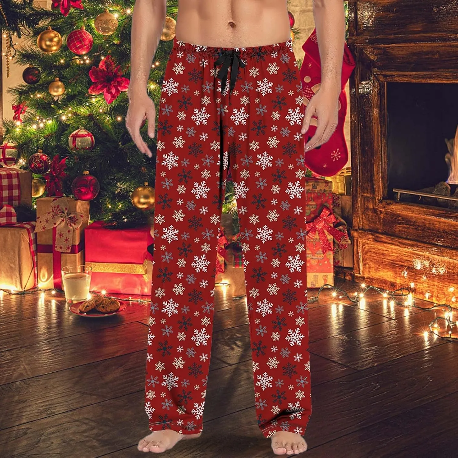LCMTWX Pajama Bottoms for Men Women Pajama Pants with Drawstring and Pockets Sleep Bottoms Pajamas with Pockets Big and