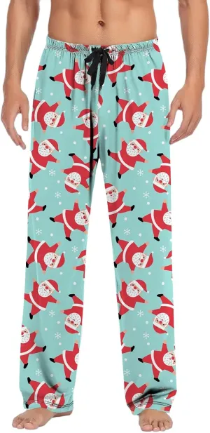 LCMTWX Pajama Bottoms for Men Women Pants with Drawstring and Pockets Pj Pants with Pocket Christmas Fuzzy Pajama Pants