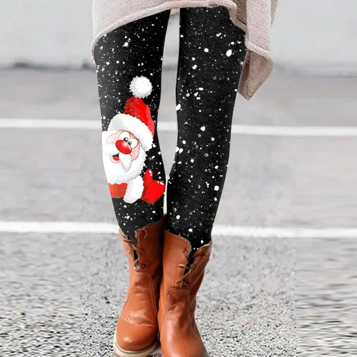 Leggings for Women Christmas Costumes Women Fleece Tights Plus Size Yoga Pants for Women Royal Blue Leggings