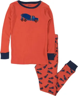 Leveret Kids Pajamas Boys & Girls Cars Trucks 2 Piece Pajama Set 100% Cotton (Size 2-14 Years)