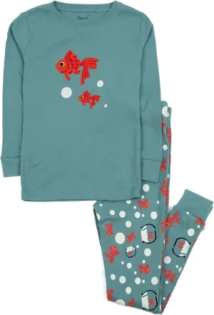 Leveret Kids Pajamas Boys & Girls Cute Prints 2 Piece Pajama Set 100% Cotton (Size 2-14 Years)
