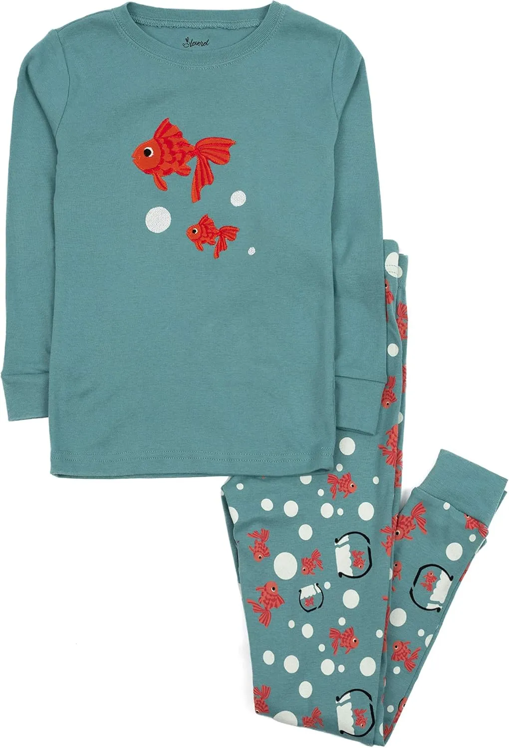 Leveret Kids Pajamas Boys & Girls Cute Prints 2 Piece Pajama Set 100% Cotton (Size 2-14 Years)