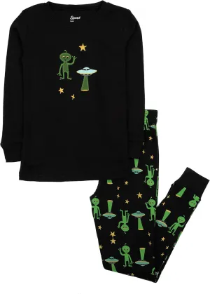 Leveret Kids Pajamas Boys & Girls Cute Prints 2 Piece Pajama Set 100% Cotton (Size 2-14 Years)