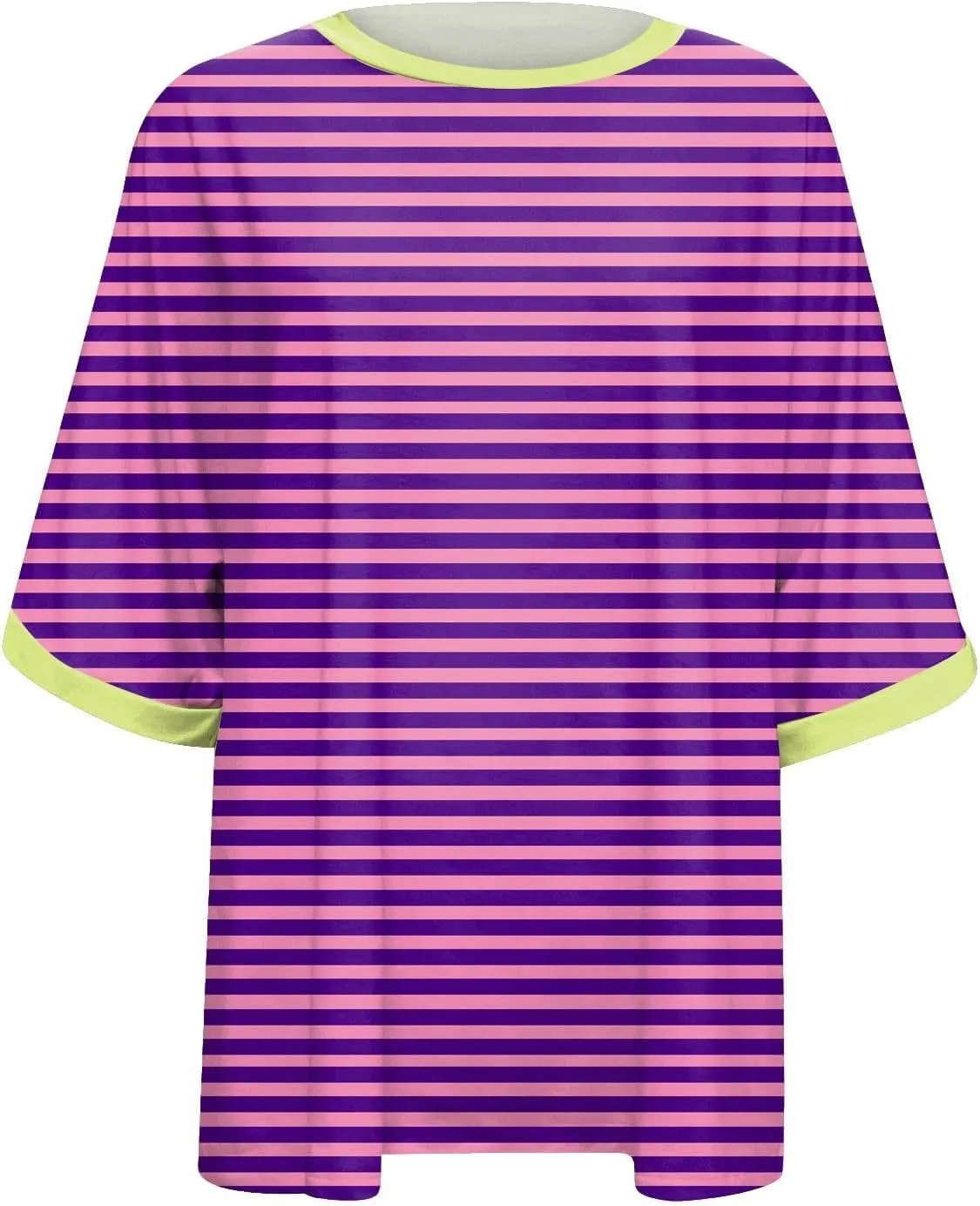 LFEOOST Oversized Tshirts for Women 2024 Casual Short Sleeve Crewneck Summer Y2k Tops Striped Loose Basic Tee Shirts Blouses