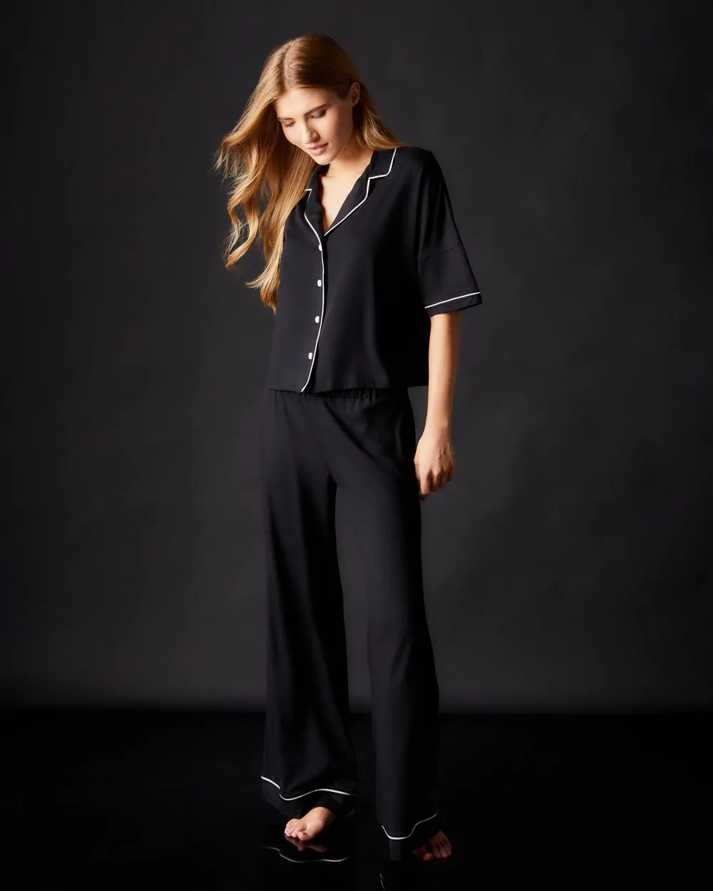 Lilly Boxy Crop Short Sleeve & Wide Leg Pant