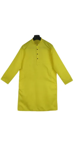Lime Premium Cotton Bengali Men's Kurta- M