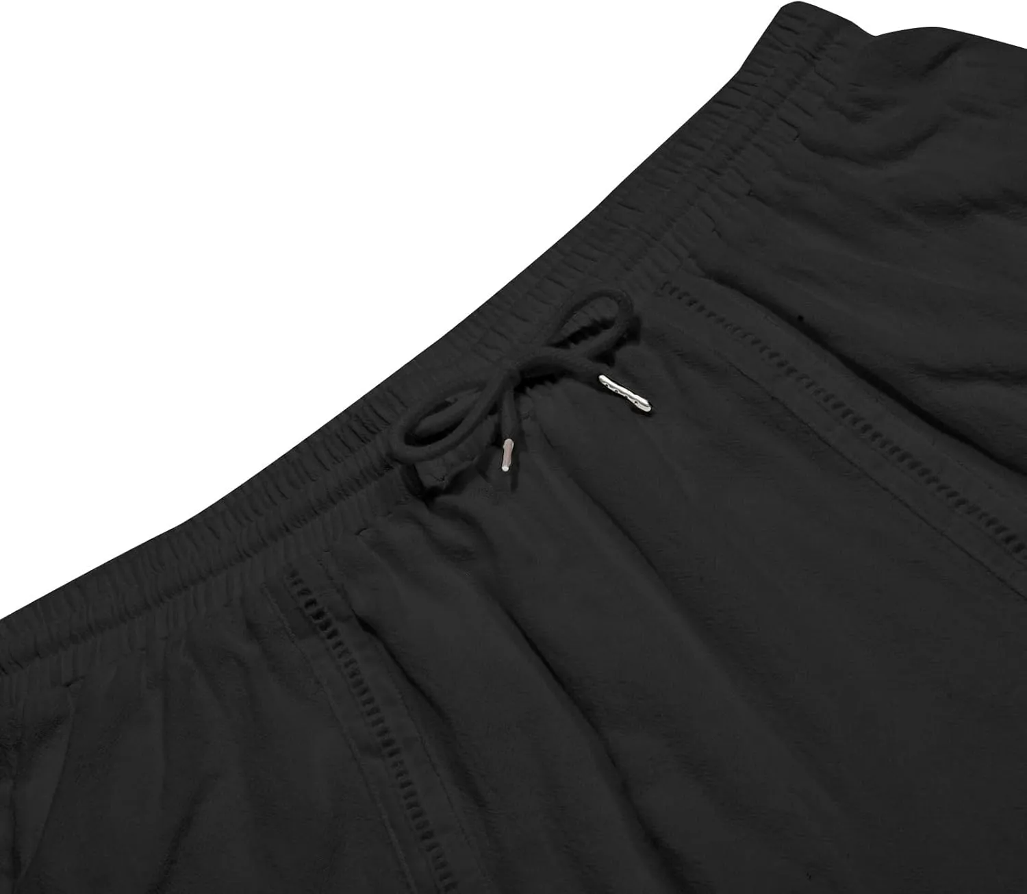 Linen Capris Pants for Men Casual Lightweight Drawstring Elastic Waist 3/4 Shorts Summer Beach Yoga Pants with Pocket