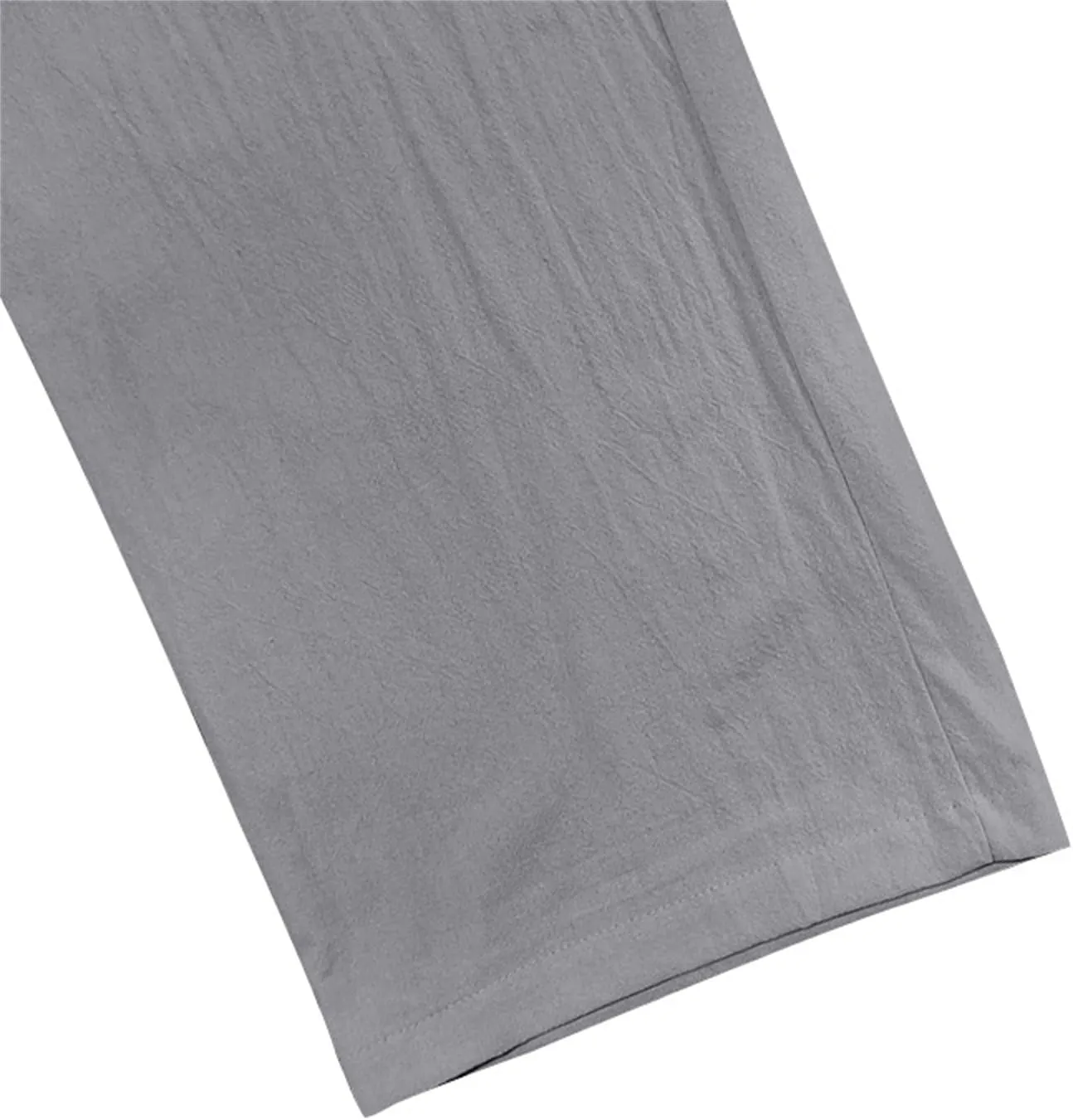 Linen Cargo Pants for Men Baggy Drawstring Elastic Waist Hip Hop Pants Beach Yoga Lightweight Travel Lounge Pants